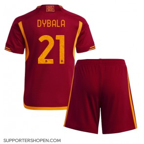 AS Roma Paulo Dybala #21 Hemmatröja Barn 2023-24 Kortärmad (+ korta byxor)